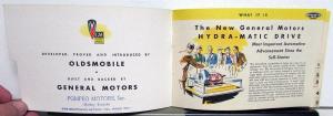 1947 Oldsmobile Hydramatic Drive Color Sales Brochure Original Green Cover