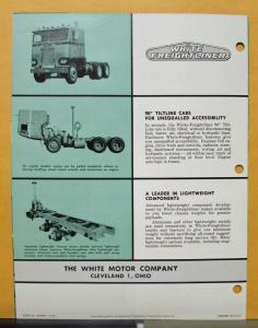 1965 White Freightliner Truck Tractor Available Caterpillar 1673 Diesel Brochure