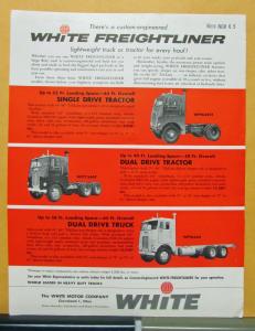 1965 1966 White Freightliner Truck Model WFT 6342T 7564T 6364 Sales Brochure