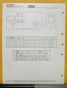 1958 Autocar Truck Model DC87D OH Specification Sheet