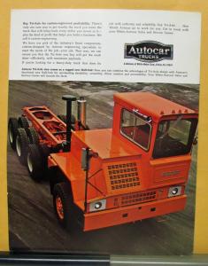 1970 1971 1972 1973 1974 1975 Autocar Trucks Mixers And Dump Sales Brochure