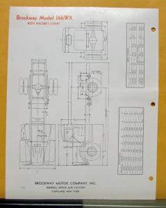 1956 Brockway Trucks Model 146WX Specification Sheet