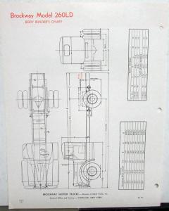 1957 Brockway Trucks Model 260LD Specification Sheet