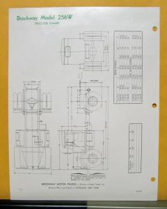 1957 Brockway Trucks Model 256W Tractor Specification Sheet