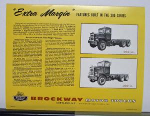 1965 1966 Brockway Truck Series 300 Model 358LL 359LL Brochure & Specifications