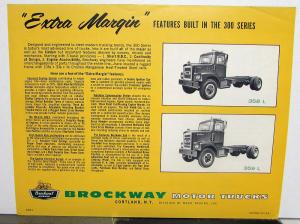 1965 1966 Brockway Truck Series 300 Model 358L 359L Brochure & Specifications