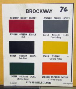 1976 Brockway Truck Paint Chips