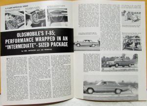 1961 Oldsmobile F85 Cars Automotive Magazine Reprint Article Sales Folder Orig