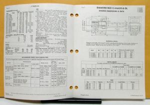 1968 Diamond REO Truck Model C 11442D & DL Specifications Brochure