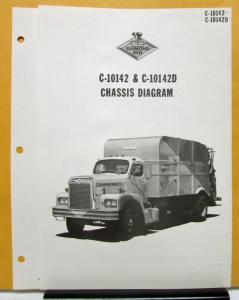 1969 Diamond REO Truck Model C 10142 & D Chassis Diagram Sales Brochure