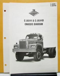 1969 Diamond REO Truck Model C 10144 & D Chassis Diagram Sales Brochure