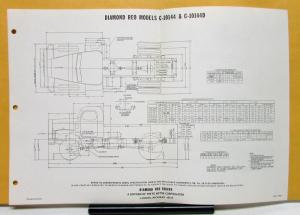 1969 Diamond REO Truck Model C 10144 & D Chassis Diagram Sales Brochure