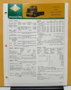 1974 Diamond REO Truck Model C 9264D & DL Specifications Brochure