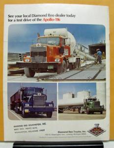 1974 Diamond REO Truck Model Apollo 116 Custom Built Line Sales Brochure