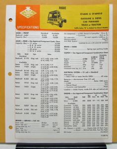 1975 Diamond REO Truck Model CF 6042 D Rogue Specifications Brochure