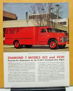 1950 Diamond T Truck Model 422 422H Sales Brochure & Specifications