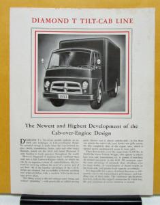 1953 Diamond T Truck Model 422C 622C Tilt Cab Sales Brochure and Specifications