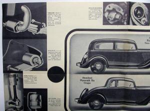 1934 Plymouth Dealer Sales Brochure Folder Standard Six 2 Door Sedan Coupe Rare