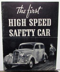 1935 Plymouth Dealer Sales Brochure 6 Body Types First High Speed Safety Car