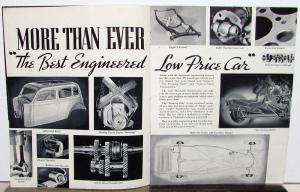 1935 Plymouth Dealer Sales Brochure 6 Body Types First High Speed Safety Car