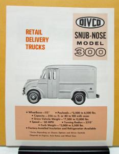 1964 DIVCO Truck Model 300 Snub Nose Sales Brochure & Specifications