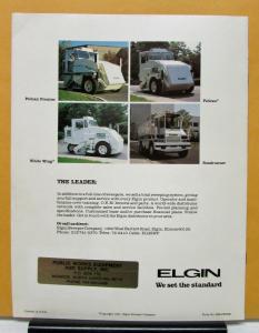 1981 Elgin Truck Sweeper Model Whirlwind II Sales Brochure