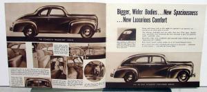 1940 Plymouth Dealer Sales Brochure De Luxe Roadking Browntone Features