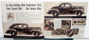 1940 Plymouth Dealer Sales Brochure De Luxe Roadking Browntone Features