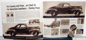 1940 Plymouth Dealer Sales Brochure De Luxe Roadking Browntone Features