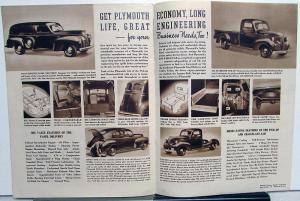 1941 Plymouth Dealer Sales Brochure Special De Luxe The One For 41