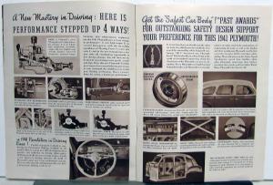 1941 Plymouth Dealer Sales Brochure Special De Luxe The One For 41