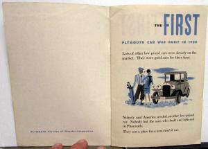 1942 Plymouth Dealer Sales Brochure Features and Engineering Firsts By Plymouth