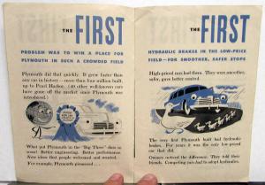 1942 Plymouth Dealer Sales Brochure Features and Engineering Firsts By Plymouth