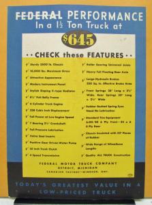 1934 Federal Truck Model 1 1/2 Ton Sales Brochure