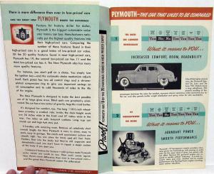 1950 Plymouth Dealer Sales Brochure Deluxe & Special DeLuxe Value Features