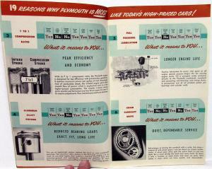 1950 Plymouth Dealer Sales Brochure Deluxe & Special DeLuxe Value Features