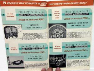 1950 Plymouth Dealer Sales Brochure Deluxe & Special DeLuxe Value Features