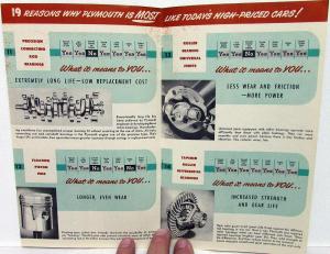 1950 Plymouth Dealer Sales Brochure Deluxe & Special DeLuxe Value Features