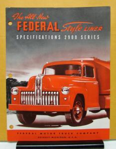 1950 Federal Truck Model 2901 2902 2904 Sales Brochure & Specifications