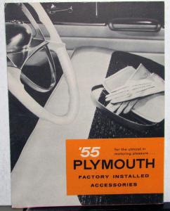 1955 Plymouth Dealer Sales Brochure Folder Accessories Belvedere Savoy Plaza