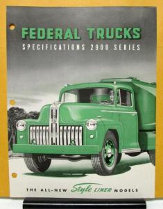 1952 Federal Truck Model 2901 2902 2904 Sales Brochure & Specifications