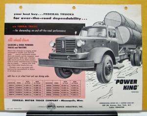 1950 1951 1952 1953 1954 1955 Federal Truck 200 300 400 500 600 700 Brochure