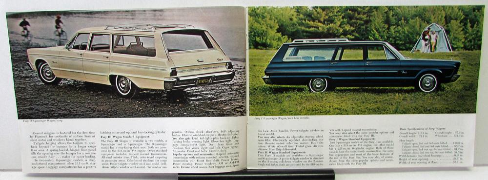 Plymouth Dealer Color Sales Brochure Station Wagons Fury Belvedere Valiant