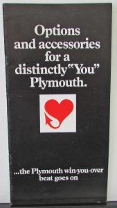 1968 Plymouth Dealer Sales Brochure Options & Accessories Cosmetic Performance