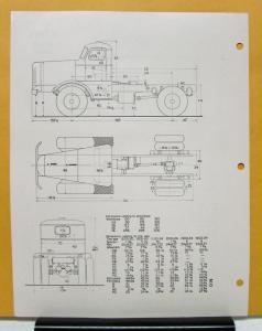 1947 FWD Truck Model M10 Diesel Specification Sheet