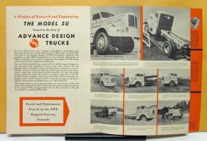 1948 FWD Model Truck ZU Latest Most Advanced Great Line Heavy Duty Sales Folder