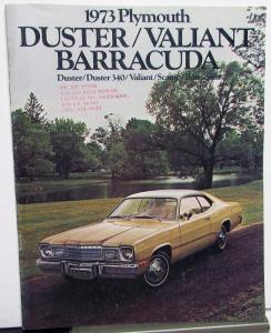 1973 Plymouth Duster 340 Valiant Scamp Barracuda Cuda Sales Brochure Original