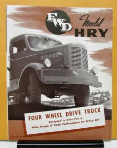 1950 FWD Truck Model HRY Four Wheel Drive Sales Brochure & Specifications