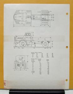 1954 1955 FWD Truck Model YU Specification Sheet