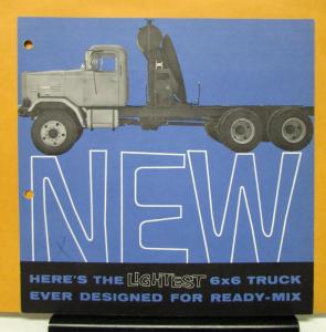 1960 1961 1962 FWD Truck Model CL6 457 Ready Mix Sales Brochure